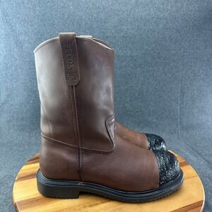 Red Wing Pecos‎ 2231 Mens 11.5 D Brown Leather Steel Tuff Toe Pull On Boots USA